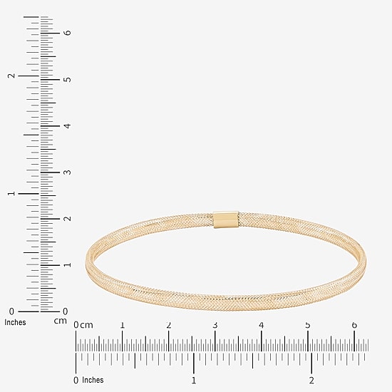 Made in Italy Womens 10K Gold Stretch Bracelet