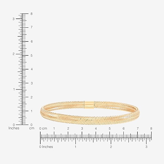 Made in Italy Womens 10K Gold Stretch Bracelet