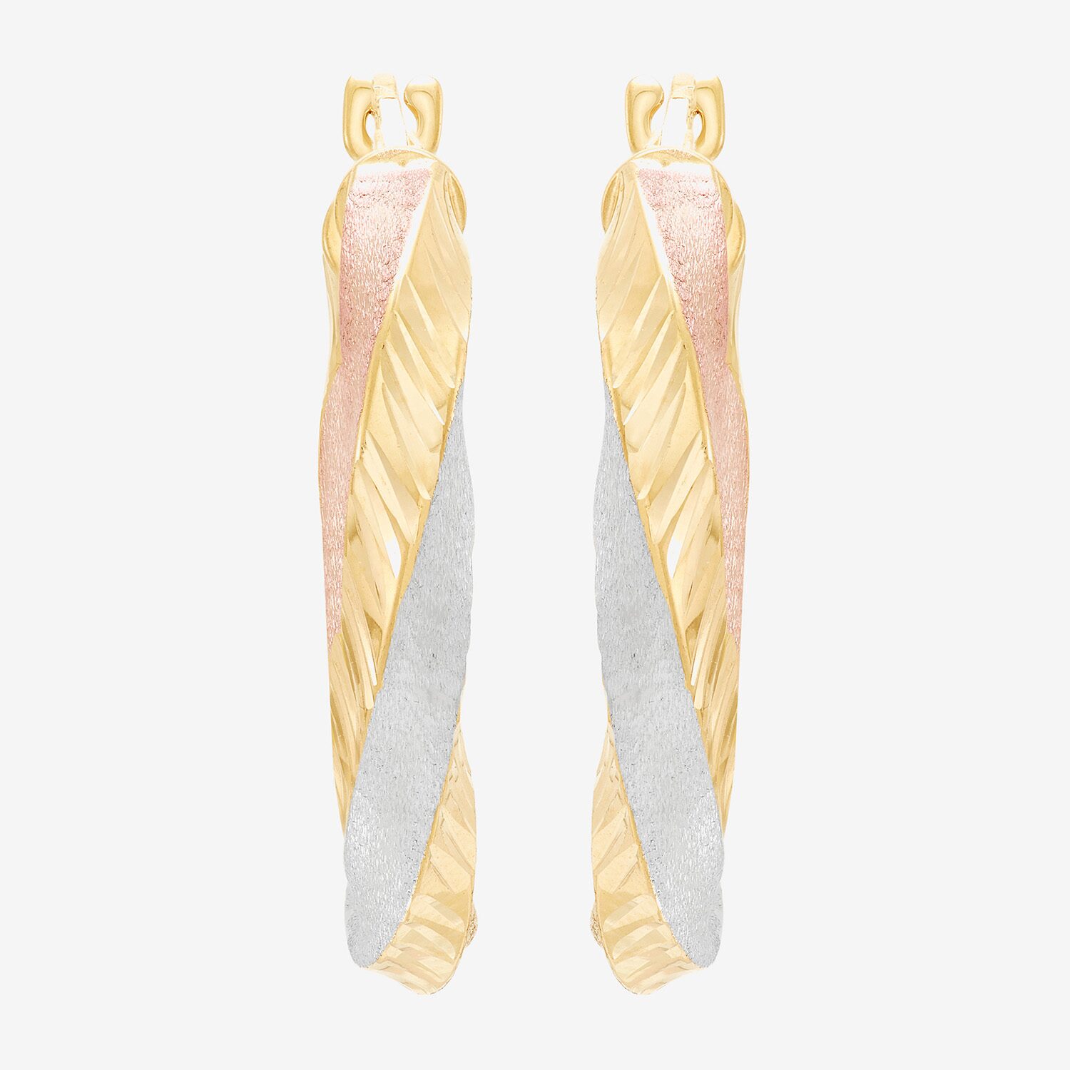 Made in Italy Womens 14K Gold 20mm Hoop Earrings