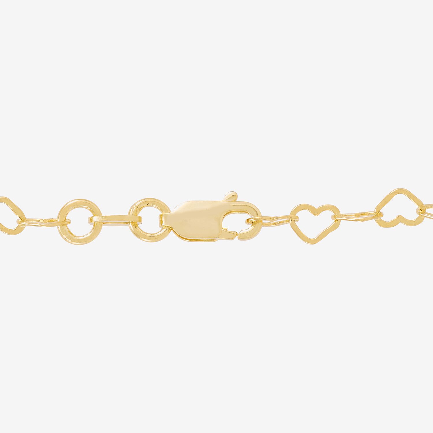 Made in Italy Womens 24K Gold Over Silver 7.5 Inch Solid Link Chain Bracelet
