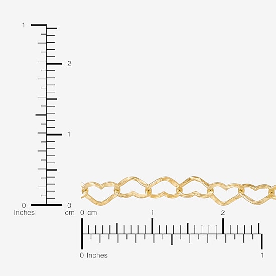 Made in Italy Womens 24K Gold Over Silver 7.5 Inch Solid Link Chain Bracelet