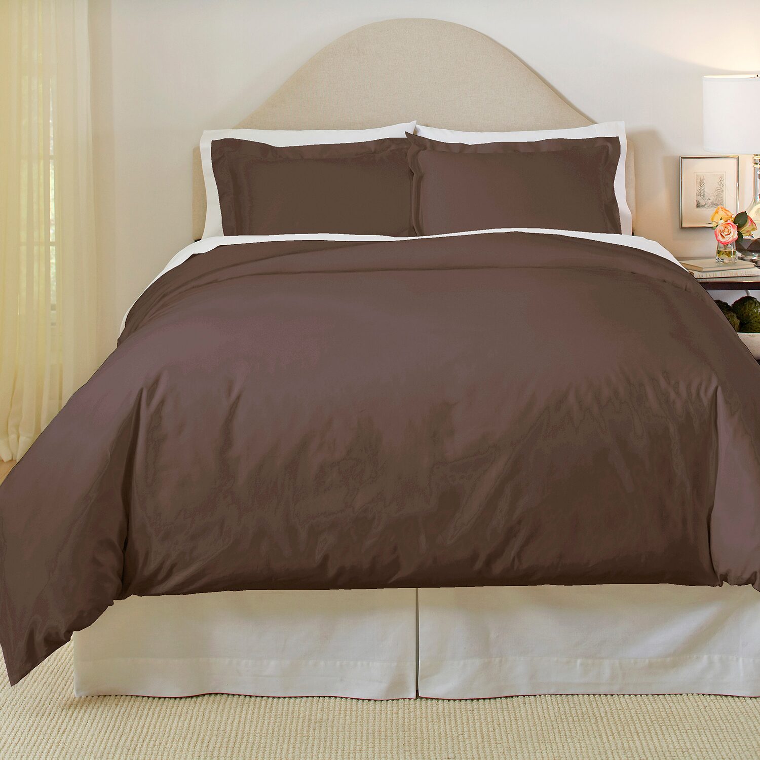Pointehaven Long Staple Cotton Soft Sateen 3-pc. Duvet Cover Set