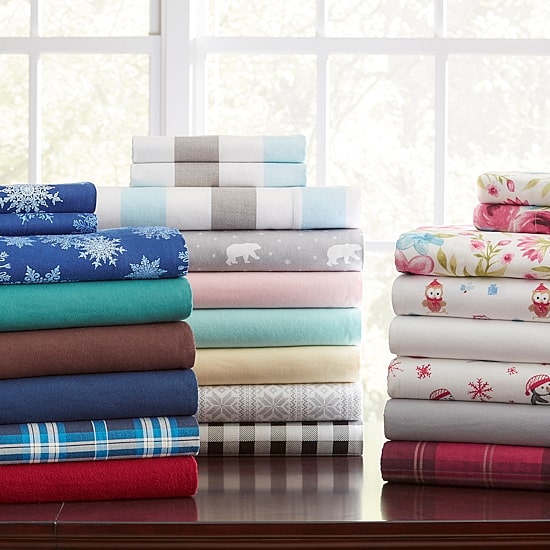 Pointehaven Printed Or Solid Cotton Duvet Cover Set