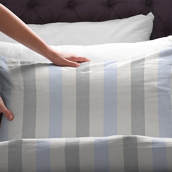 Pointehaven Printed Or Solid Cotton Duvet Cover Set