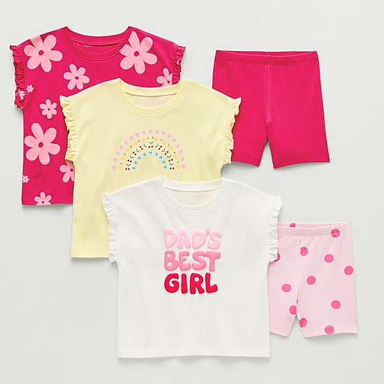 Okie Dokie Toddler & Little Girls Jersey 5-pc. Short Set