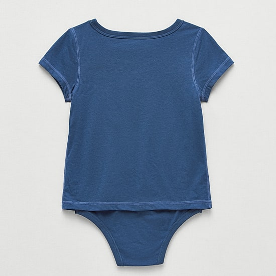 Okie Dokie Toddler Girls Hidden Access Opening Adaptive Round Neck Short Sleeve Bodysuit