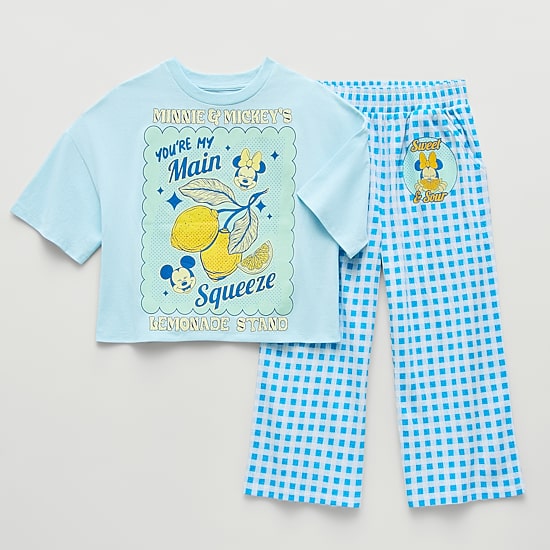 Disney Collection Girls Minnie Mouse Jersey 2-pc. Pant Set