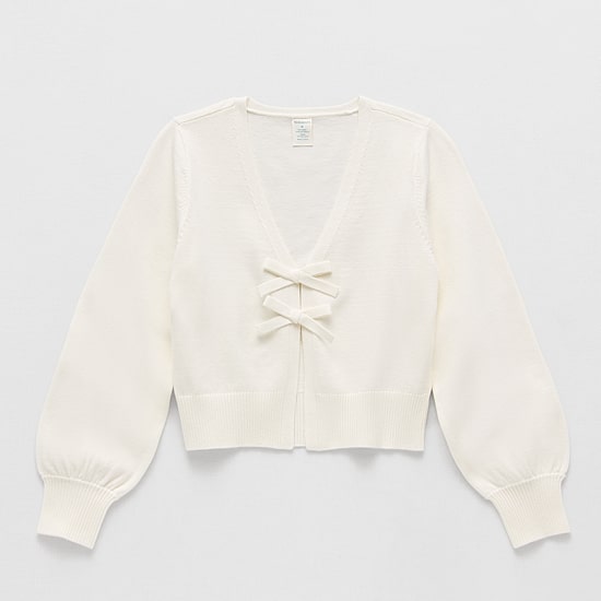 Thereabouts Little & Big Kid Girls V Neck Long Sleeve Cardigan
