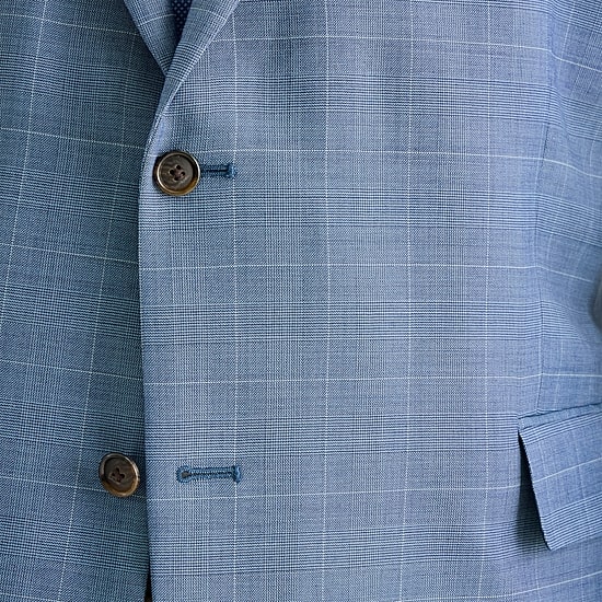 Stafford Coolmax All Season Ecomade Mens Big and Tall Regular Fit Plaid Suit Jacket