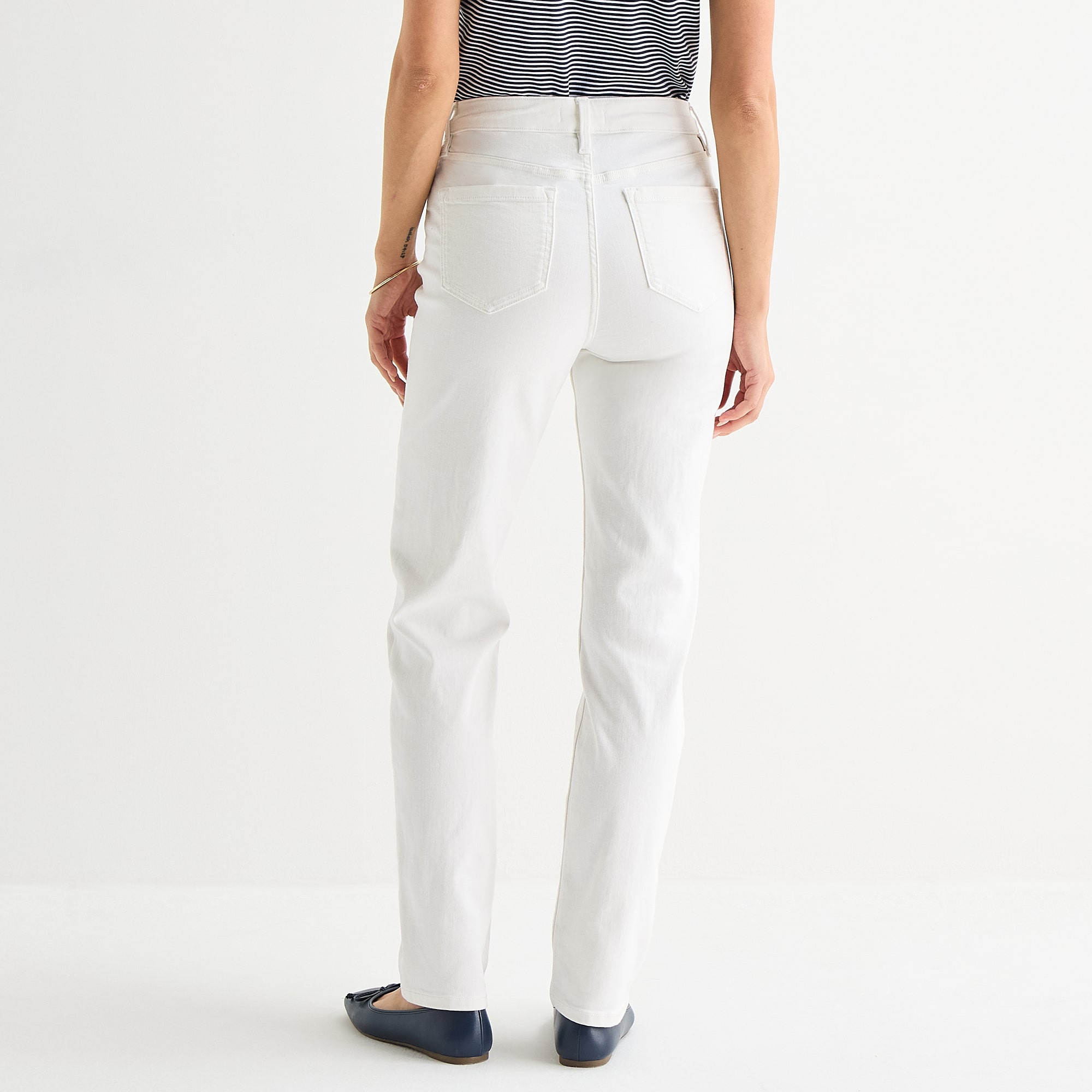 Liz Claiborne Lana Womens High Rise Straight Leg Jean