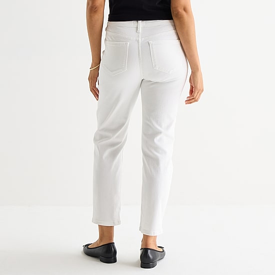 Liz Claiborne Lana Womens High Rise Cropped Jean