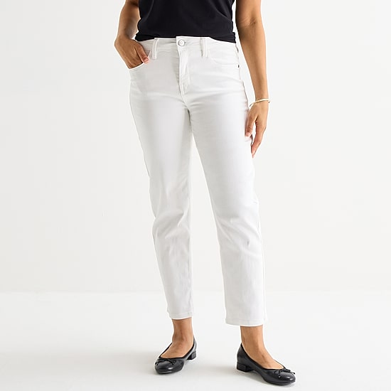 Liz Claiborne Lana Womens High Rise Cropped Jean