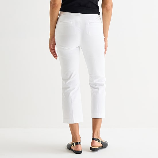 【新品】Classic capri pants（本日限定出品！） Liz Claiborne Lisa Womens Flare Capri Pant, Color: White - JCPenney