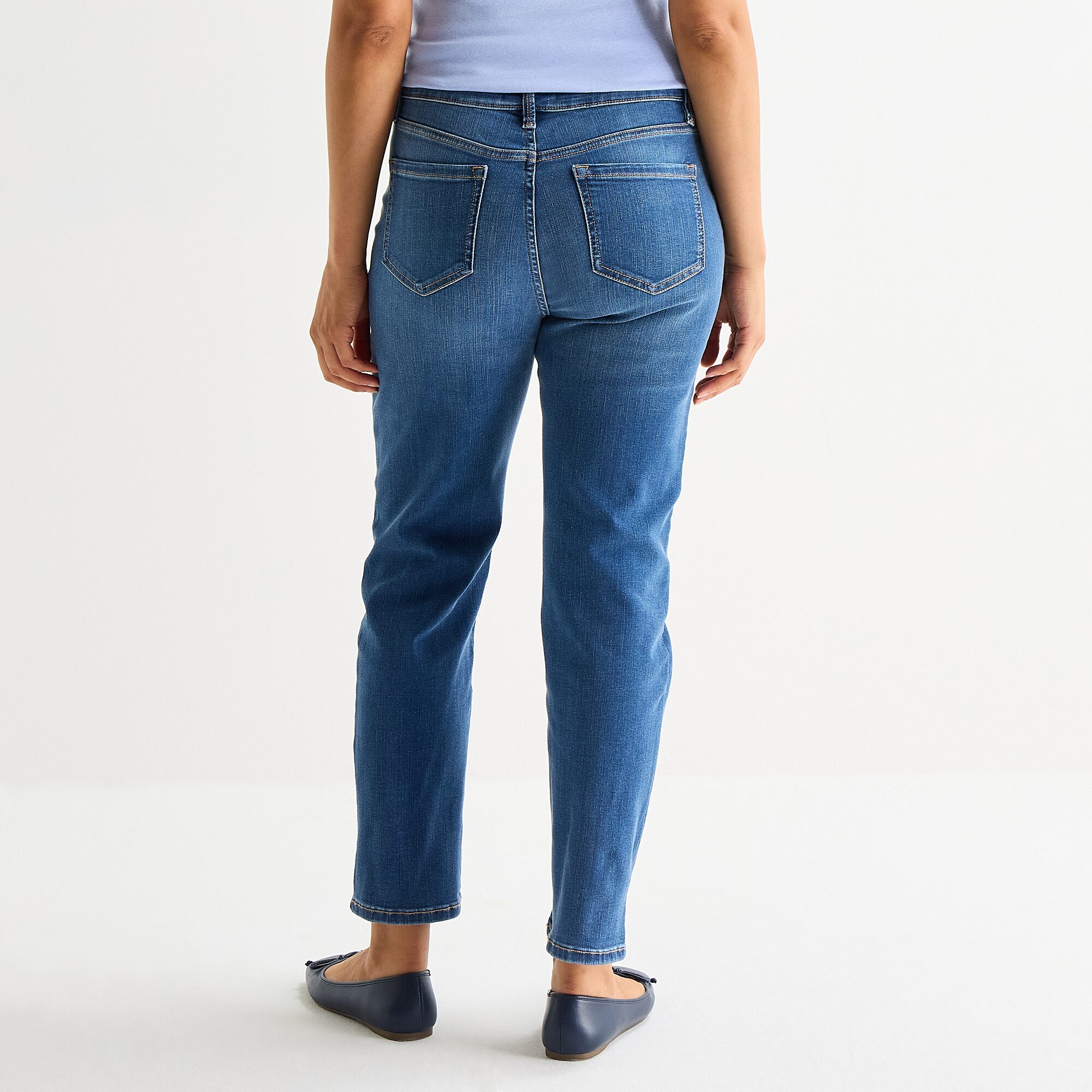 Liz Claiborne Lana Womens High Rise Cropped Jean