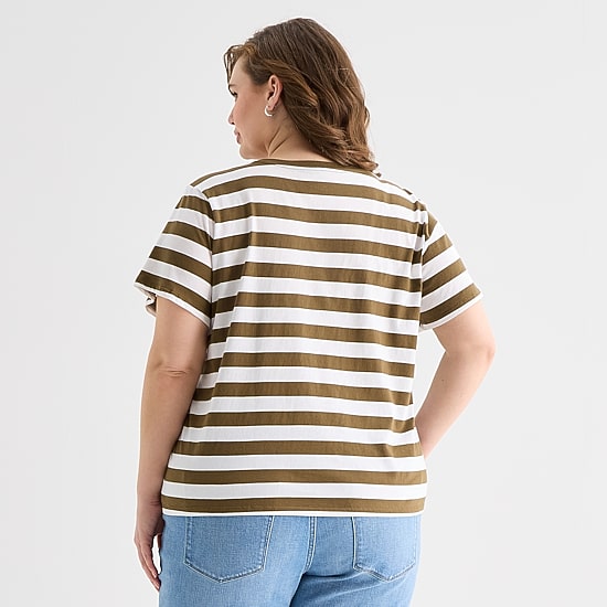 A.N.A Womens Plus Crew Neck Short Sleeve T-Shirt