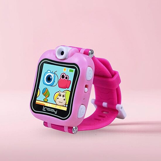 Linsay 1.5 Kids Pink Smart Watch With Bag