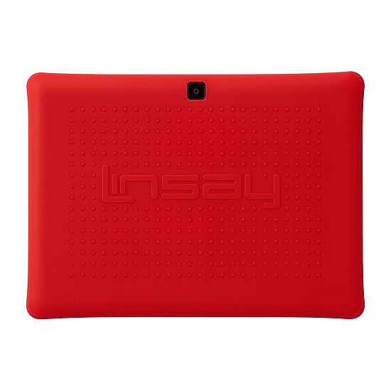 LINSAY® 10.1 Octa Core 128Gb Android 15 Tablet Kids Red Back