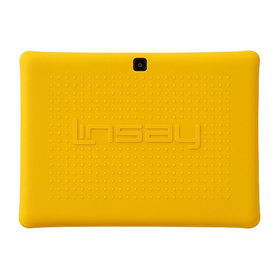 LINSAY® 10.1 Octa Core 128Gb Android 15 Tablet Kids Yellow