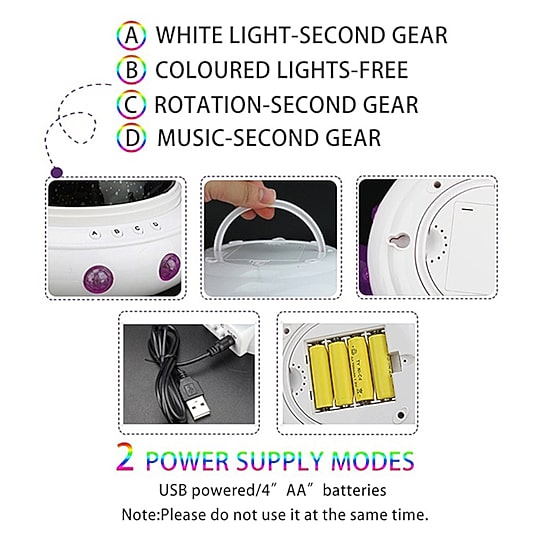 LINSAY® SL1KW Baby Smart Kids Toy Lamp Projector Universe LED Light Show Lullabies