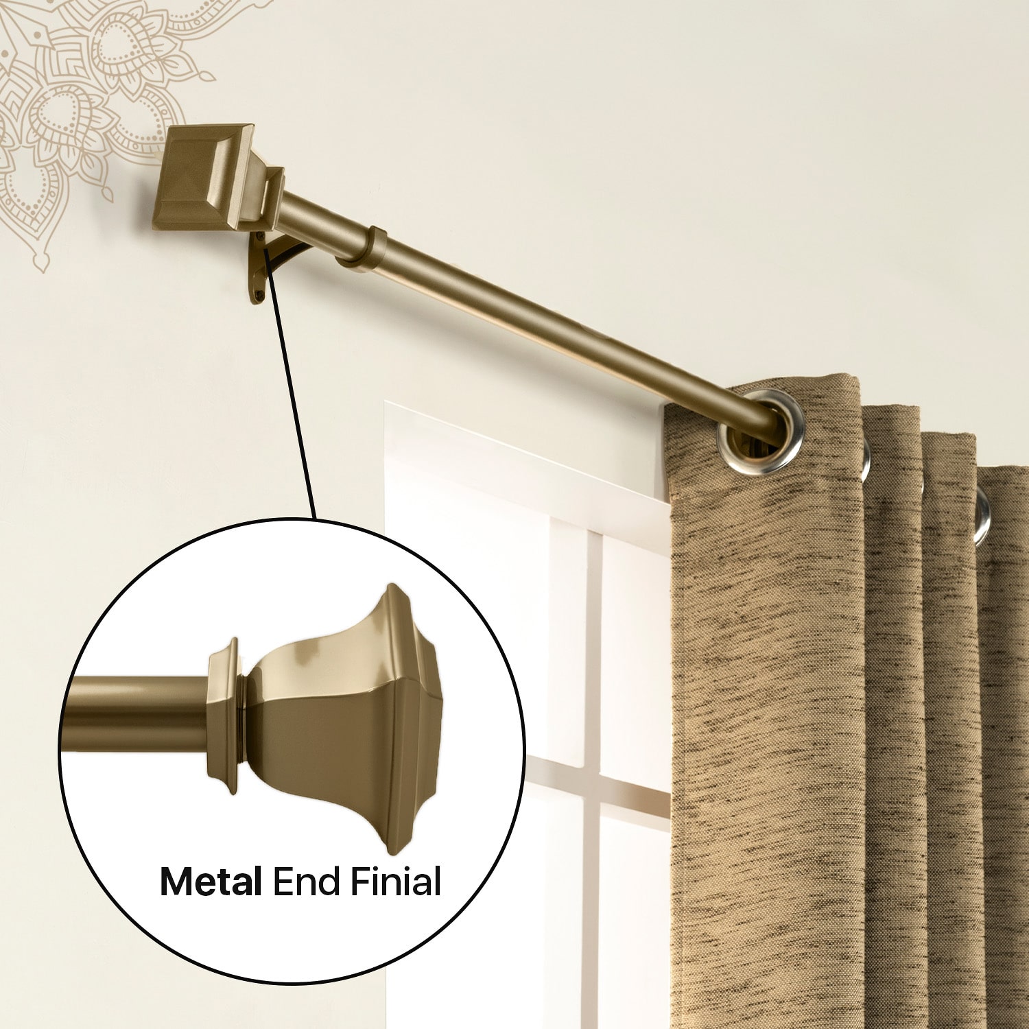 Deco Window Soft Gold Program 1 IN Curtain Rod