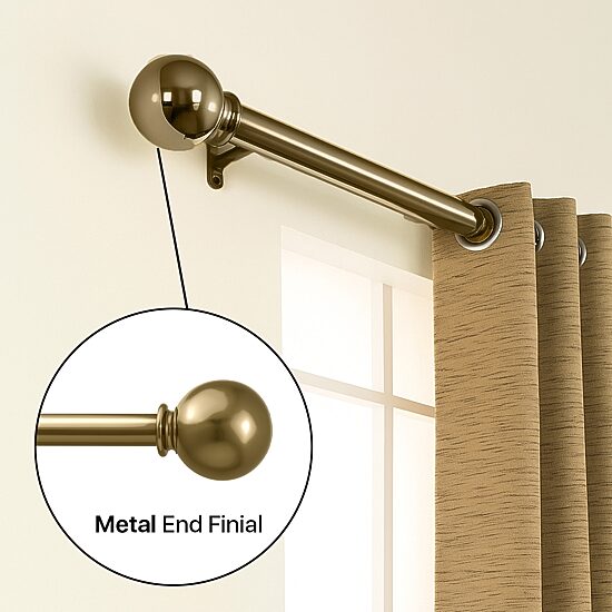 Deco Window Soft Gold Program 1 IN Curtain Rod