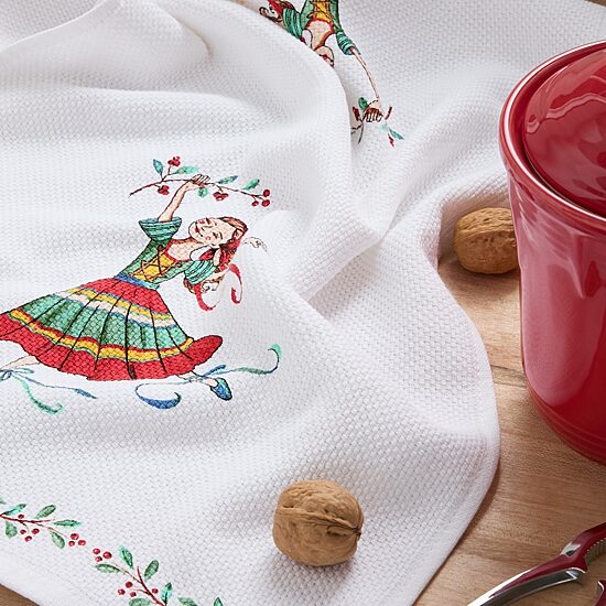 Fiesta Holiday Ballerina 2-pc. Kitchen Towel Set