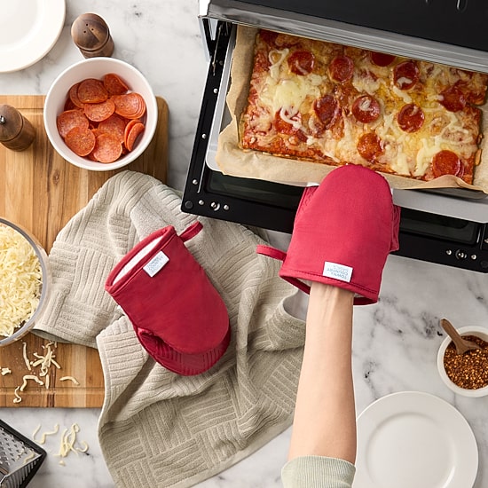 Town and Country Basketweave Antimicrobial 2-pc. Mini Oven Mitt Set