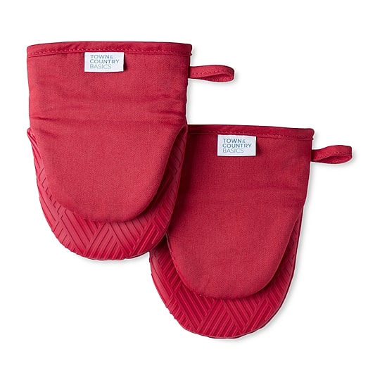 Town and Country Basketweave Antimicrobial 2-pc. Mini Oven Mitt Set