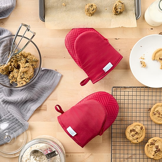 Town and Country Basketweave Antimicrobial 2-pc. Mini Oven Mitt Set