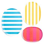 Outdoor Oasis Multistripe 3-pc. Serving Tray