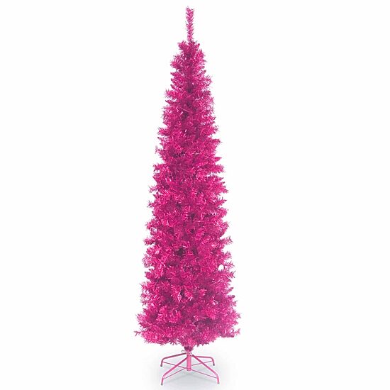 National Tree Co. Pink Tinsel 6 Foot Christmas Tree