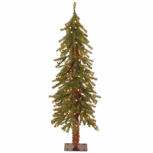 National Tree Co. Hickory Cedar 4 Foot Pre-Lit Cedar Christmas Tree, One Size, Green