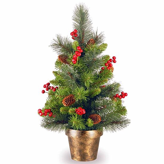 National Tree Co. Crestwood Spruce 2 Foot Flocked Spruce Christmas Tree