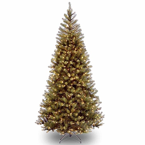 National Tree Co. Aspen Spruce Hinged 7 1/2 Foot Pre-Lit Spruce Christmas Tree, One Size, Green