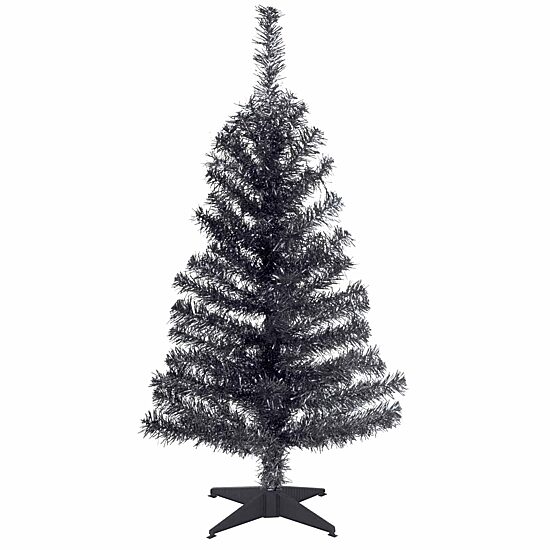 National Tree Co. Black Tinsel 3 Foot Christmas Tree