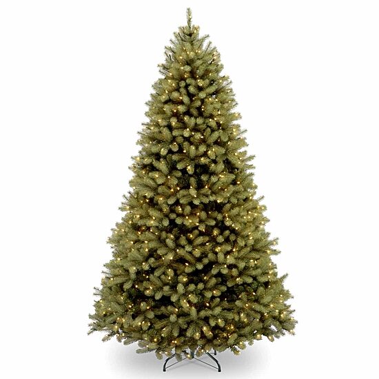 National Tree Co. Downswept Douglas Fir Hinged 6 Foot Pre-Lit Fir Christmas Tree