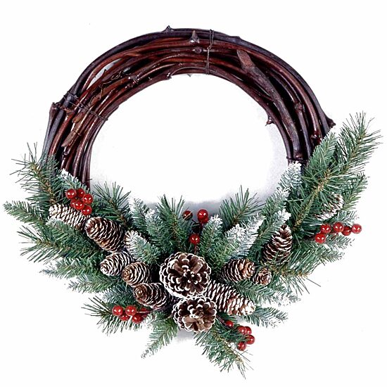 National Tree Co. Frosted Grapevine Wreath