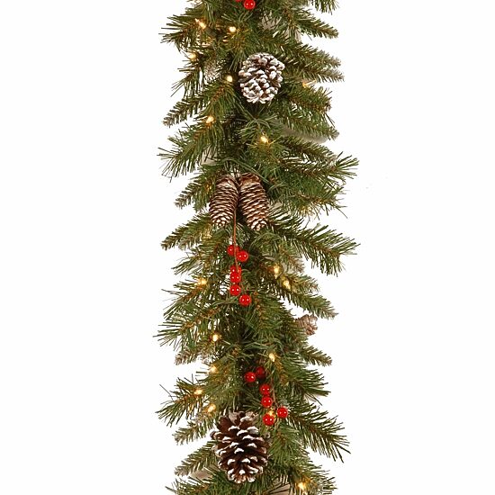 National Tree Co. Frosted Berry Christmas Indoor Outdoor Garland