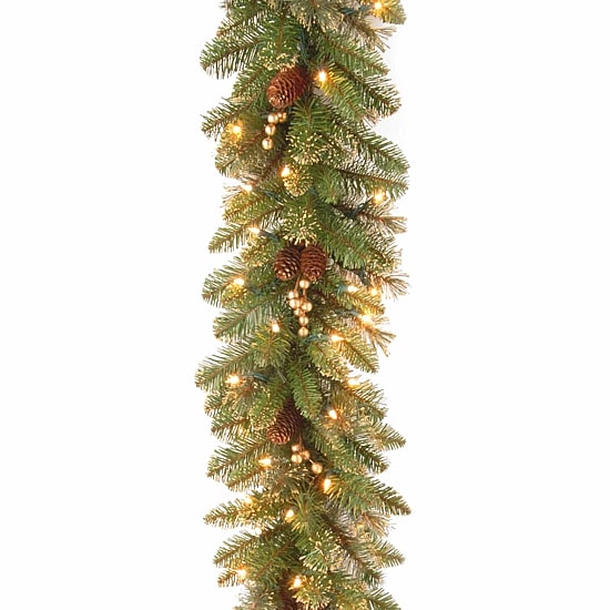 National Tree Co. Glittery Gold Pine Christmas Indoor Outdoor Garland