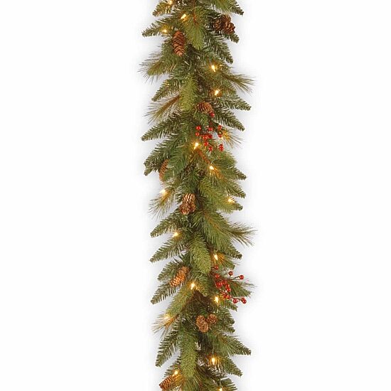 National Tree Co. Long Needle Pine Cone Christmas Indoor Outdoor Garland