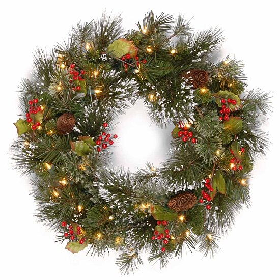 National Tree Co. Berries And Pinecones Wintry Pine Wreath