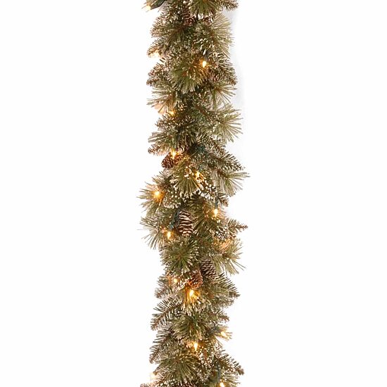 National Tree Co. Glittery Bristle Pine Christmas Indoor Outdoor Garland