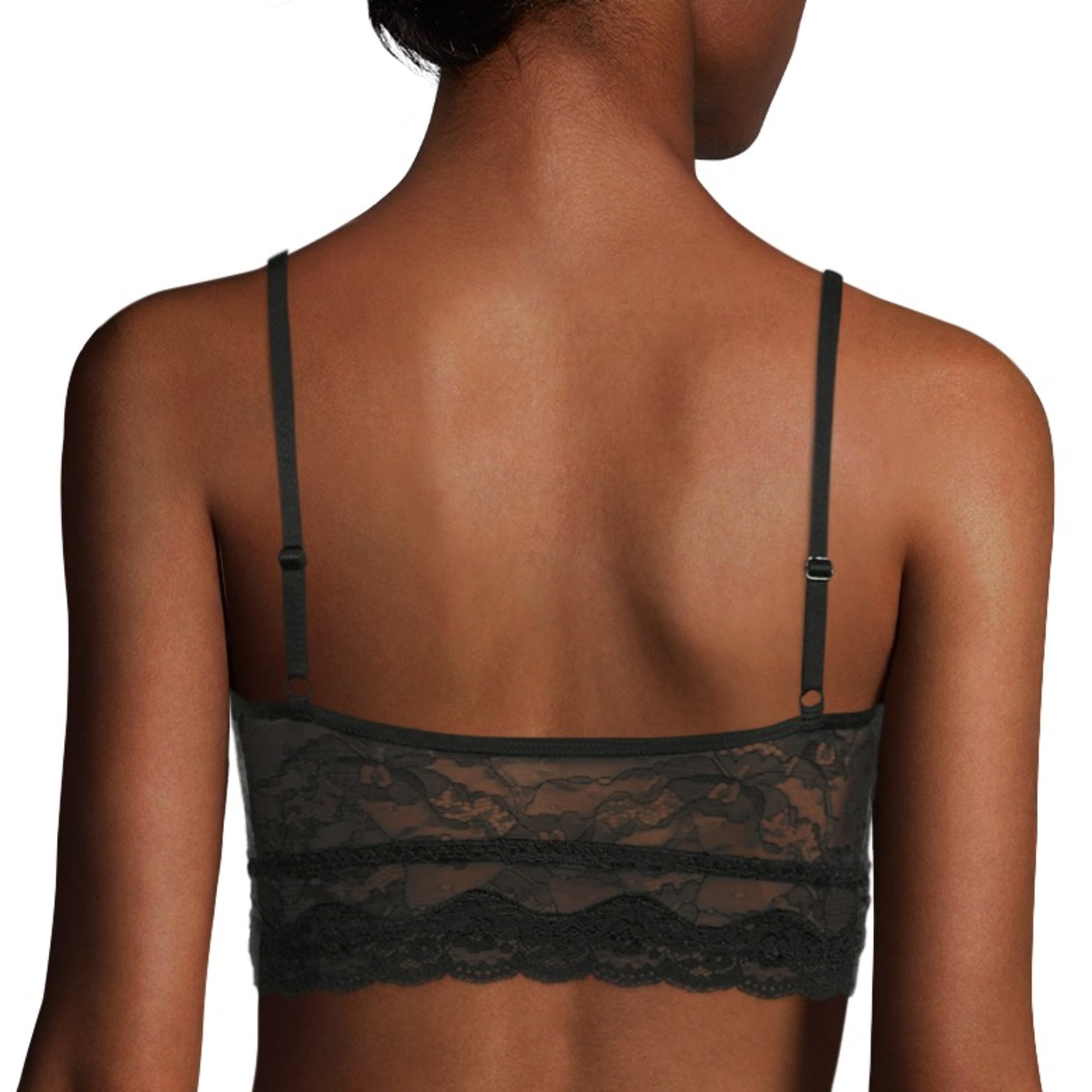 City Streets Womens Lace Light Support Wireless Bralette