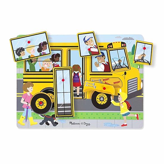 Melissa & Doug The Wheels On The Bus Sound 6-pc. Puzzle
