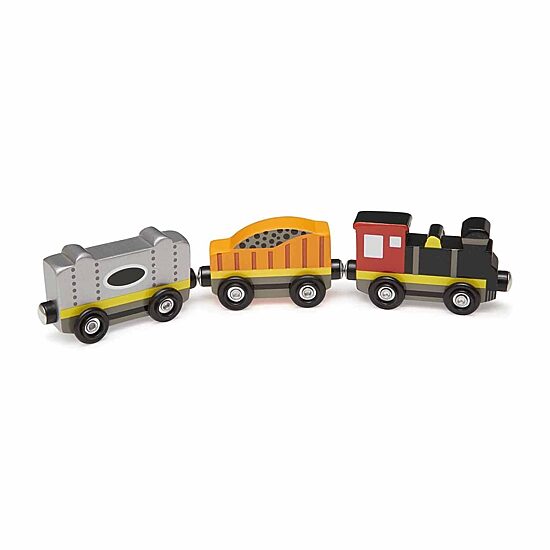 Melissa & Doug Wooden Train Cars Interactive Toy