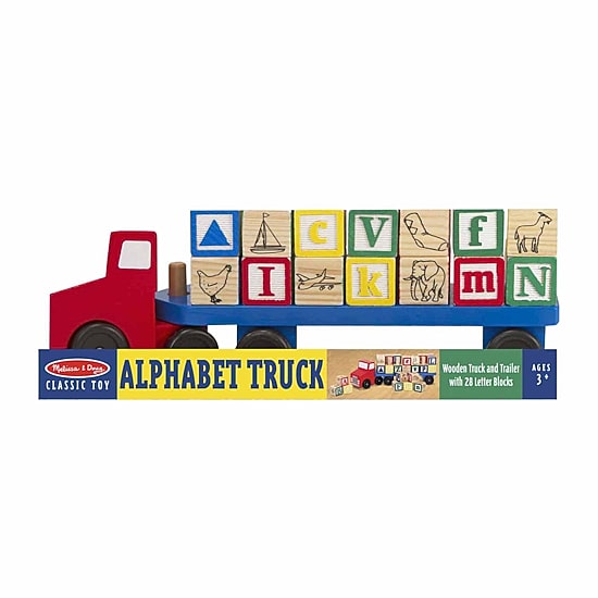 Melissa & Doug Alphabet Truck Building Blocks 30-pc.