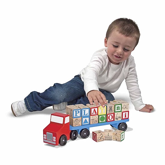 Melissa & Doug Alphabet Truck Building Blocks 30-pc.