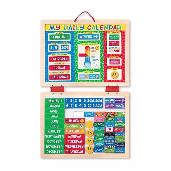 Melissa & Doug My First Daily Magnetic Calendar Interactive Toy
