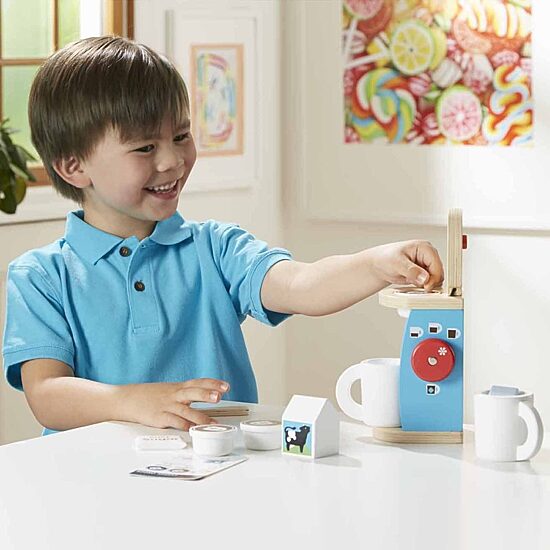 Melissa & Doug Wooden Brew & Serve Coffee Set