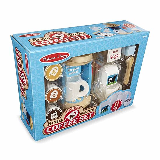 Melissa & Doug Wooden Brew & Serve Coffee Set